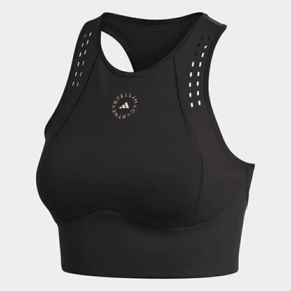 Adidas X Stella McCartney Designer Sports Bra Light Support Black White Mesh New